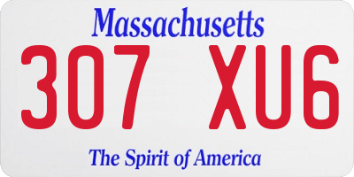 MA license plate 307XU6