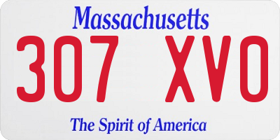 MA license plate 307XV0