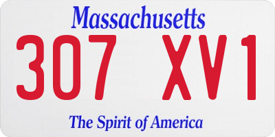 MA license plate 307XV1