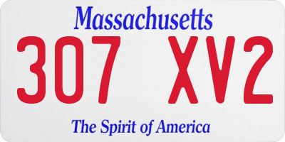 MA license plate 307XV2