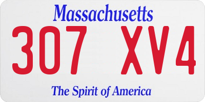 MA license plate 307XV4