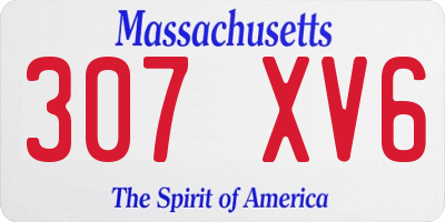 MA license plate 307XV6