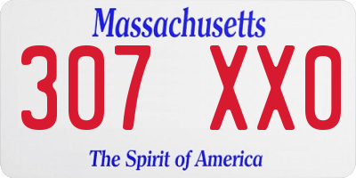 MA license plate 307XX0