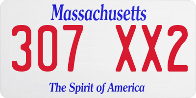 MA license plate 307XX2