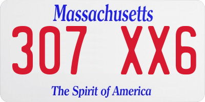 MA license plate 307XX6