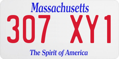 MA license plate 307XY1