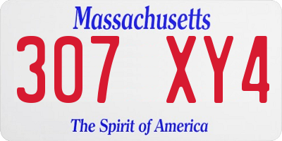 MA license plate 307XY4