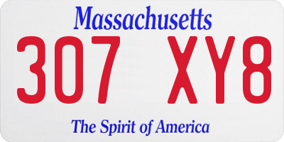 MA license plate 307XY8