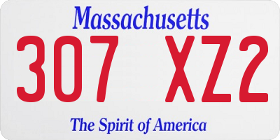 MA license plate 307XZ2