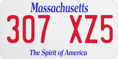 MA license plate 307XZ5