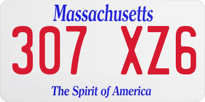 MA license plate 307XZ6