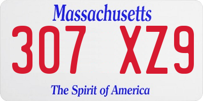 MA license plate 307XZ9