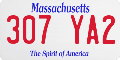 MA license plate 307YA2
