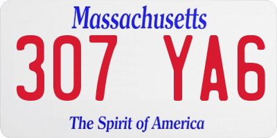 MA license plate 307YA6