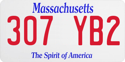 MA license plate 307YB2