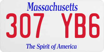 MA license plate 307YB6