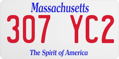 MA license plate 307YC2