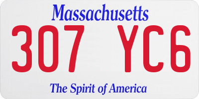 MA license plate 307YC6