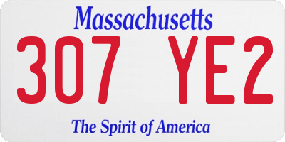 MA license plate 307YE2