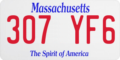 MA license plate 307YF6