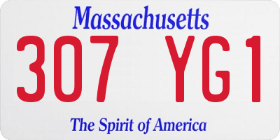 MA license plate 307YG1
