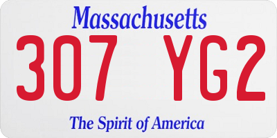 MA license plate 307YG2
