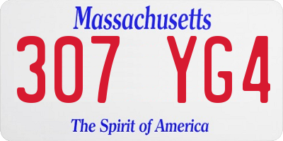 MA license plate 307YG4