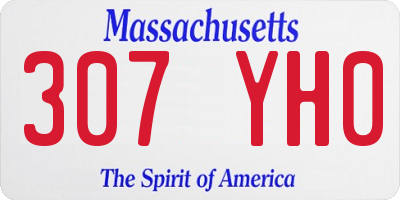 MA license plate 307YH0