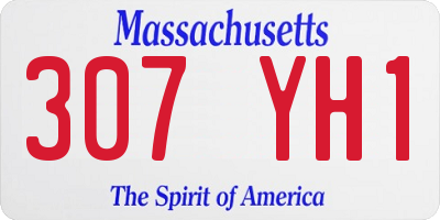 MA license plate 307YH1