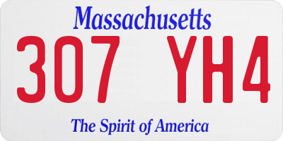 MA license plate 307YH4
