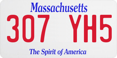 MA license plate 307YH5