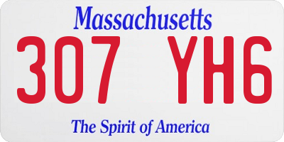 MA license plate 307YH6