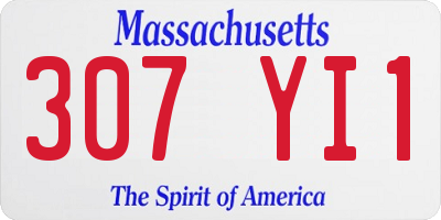 MA license plate 307YI1