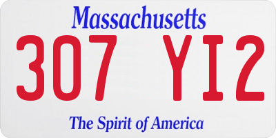 MA license plate 307YI2