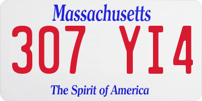 MA license plate 307YI4
