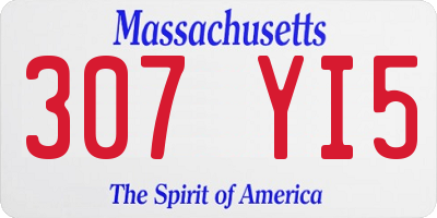 MA license plate 307YI5