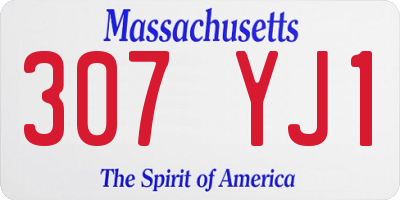 MA license plate 307YJ1