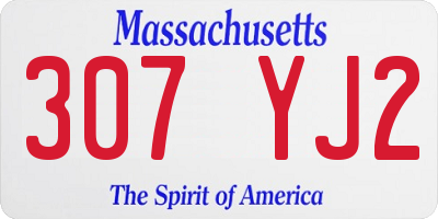 MA license plate 307YJ2