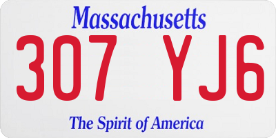 MA license plate 307YJ6