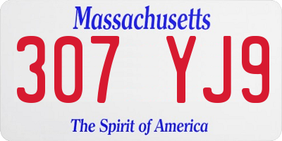 MA license plate 307YJ9