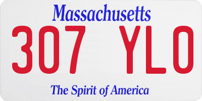MA license plate 307YL0