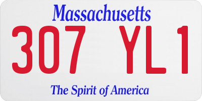 MA license plate 307YL1