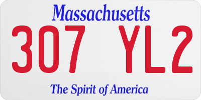 MA license plate 307YL2