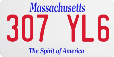 MA license plate 307YL6