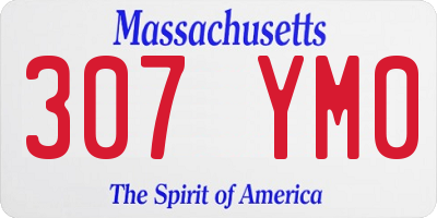 MA license plate 307YM0