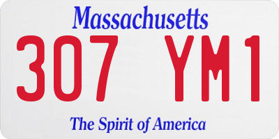MA license plate 307YM1