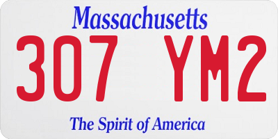 MA license plate 307YM2