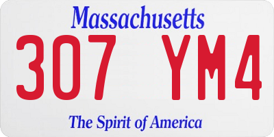 MA license plate 307YM4