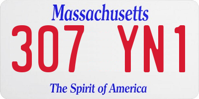 MA license plate 307YN1