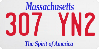 MA license plate 307YN2